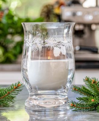 Icy Pine Hurricane Candle Shade