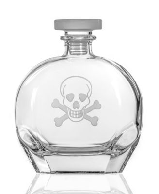 Skull And Crossbones 3 Piece Gift Set - Whiskey Decanter And Rocks Glasses