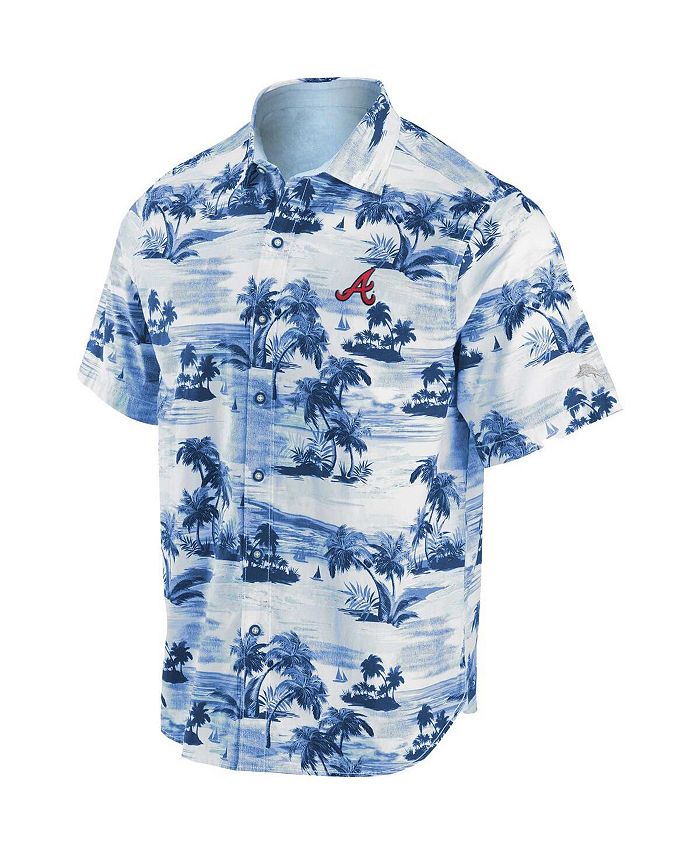 Tommy Bahama Men's Navy Atlanta Braves Tropical Horizons Button-Up ...