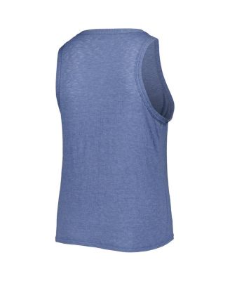 Women's Navy Tampa Bay Rays Plus Size High Neck Tri-Blend Tank Top