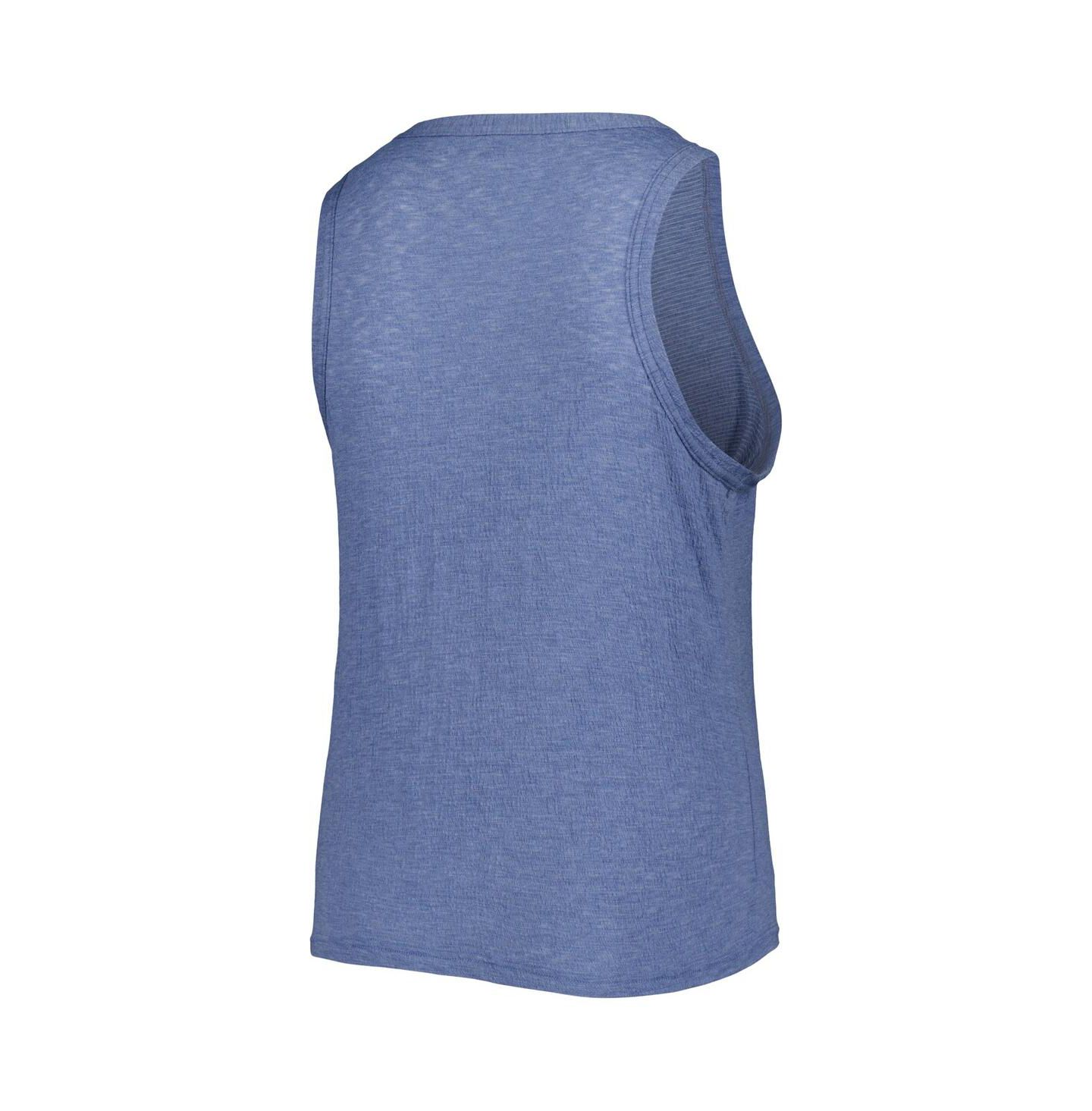 Женский топ Soft As A Grape Navy Tampa Bay Rays Plus Size High Neck Tri-Blend — фото 3