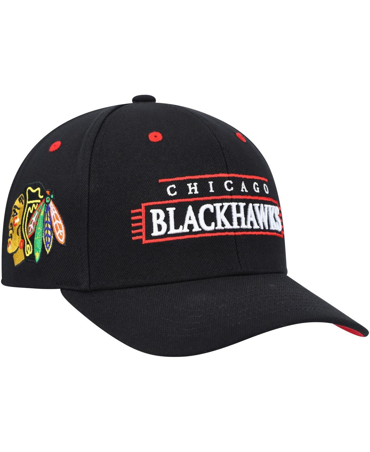 Mitchell & Ness Men's  Black Chicago Blackhawks Lofi Pro Snapback Hat