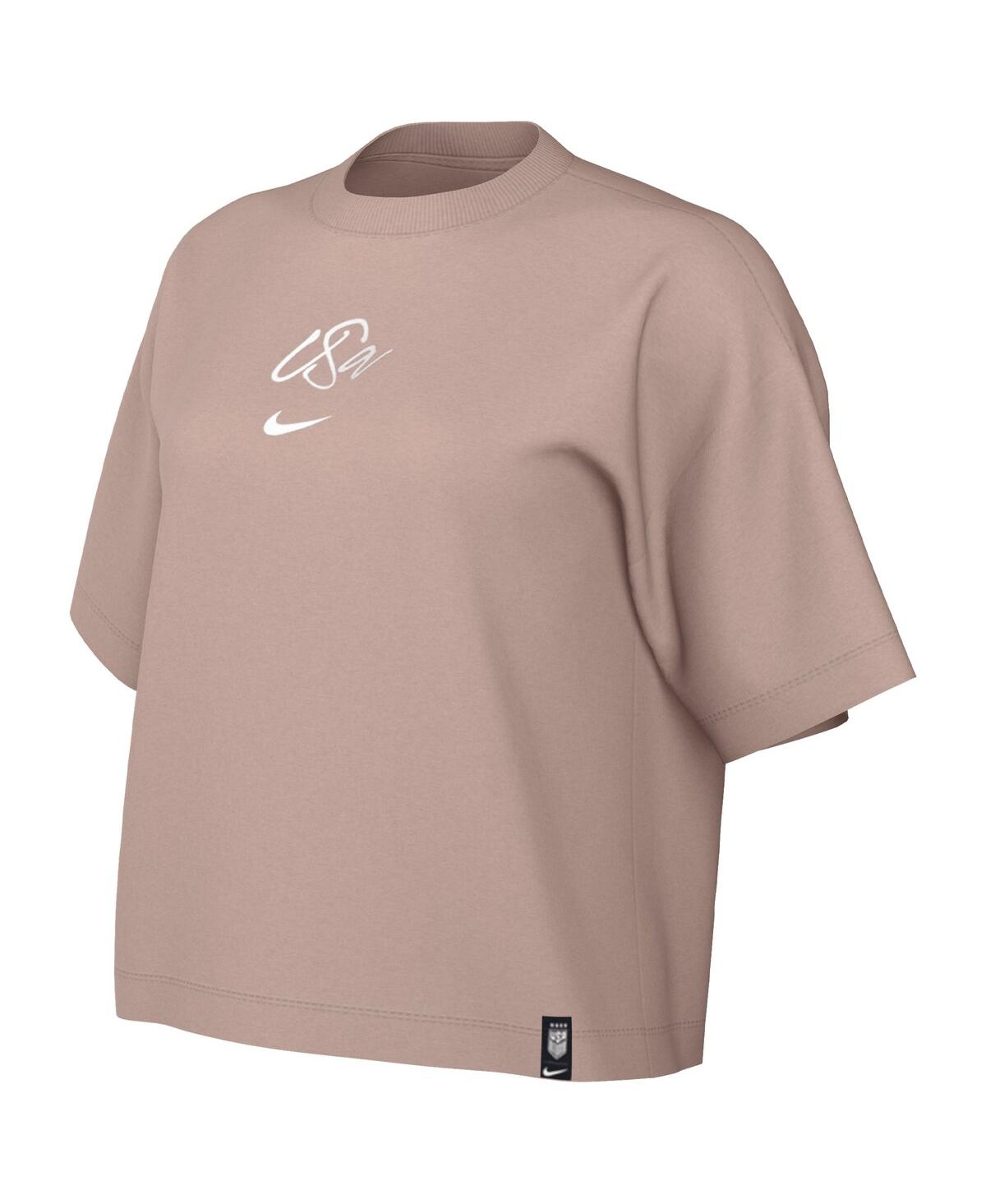 Nike Women's  Tan Uswnt Fearless T-shirt In Tan