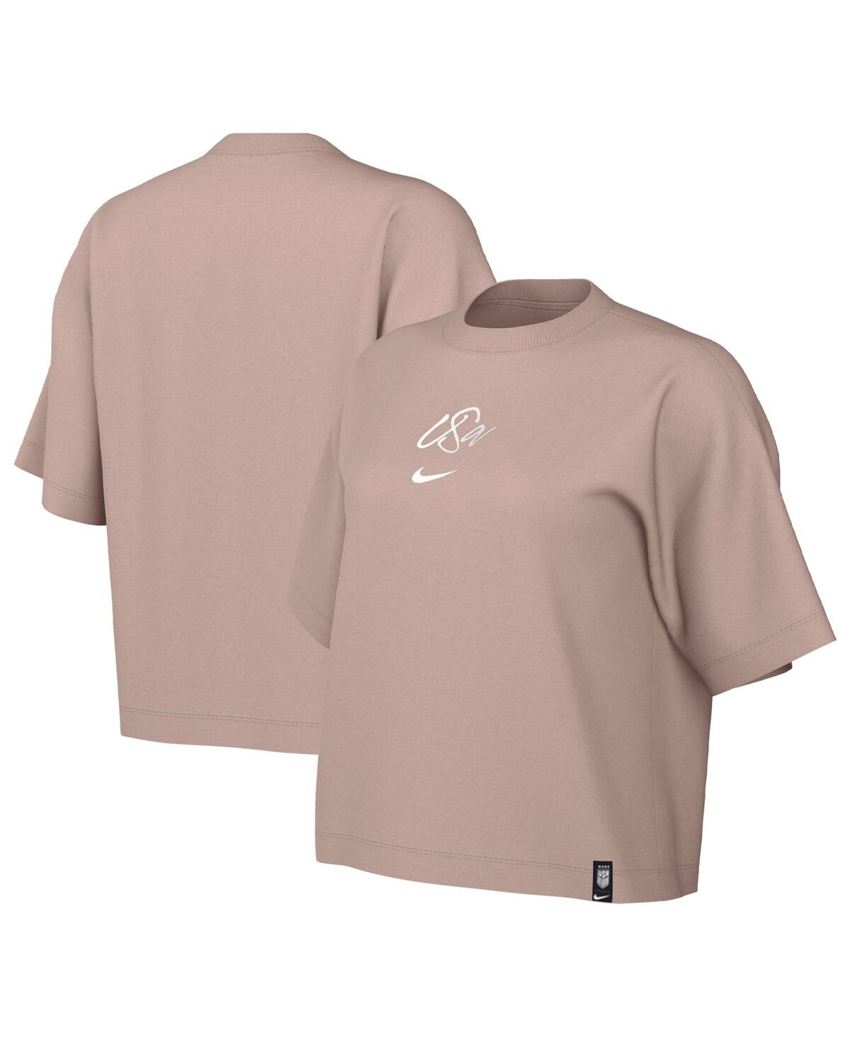 Nike Women's  Tan Uswnt Fearless T-shirt In Tan