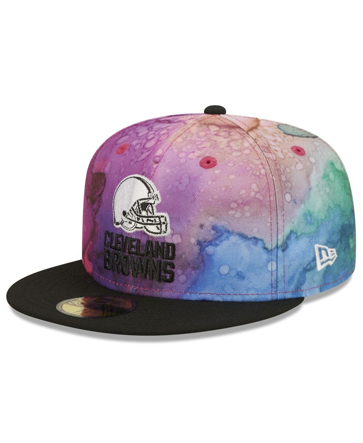 Shop New Era Men's  Pink, Black Cleveland Browns 2022 Nfl Crucial Catch 59fifty Fitted Hat In Pink,black
