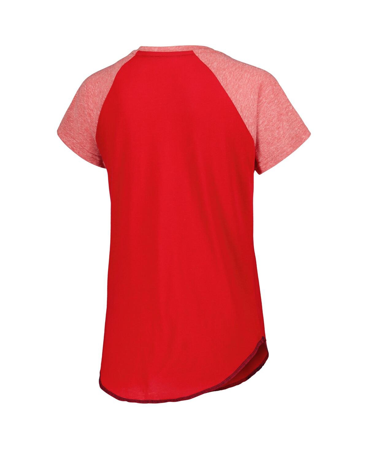 Starter Red Washington Capitals Grand Slam Raglan Notch Neck T-shirt In Red