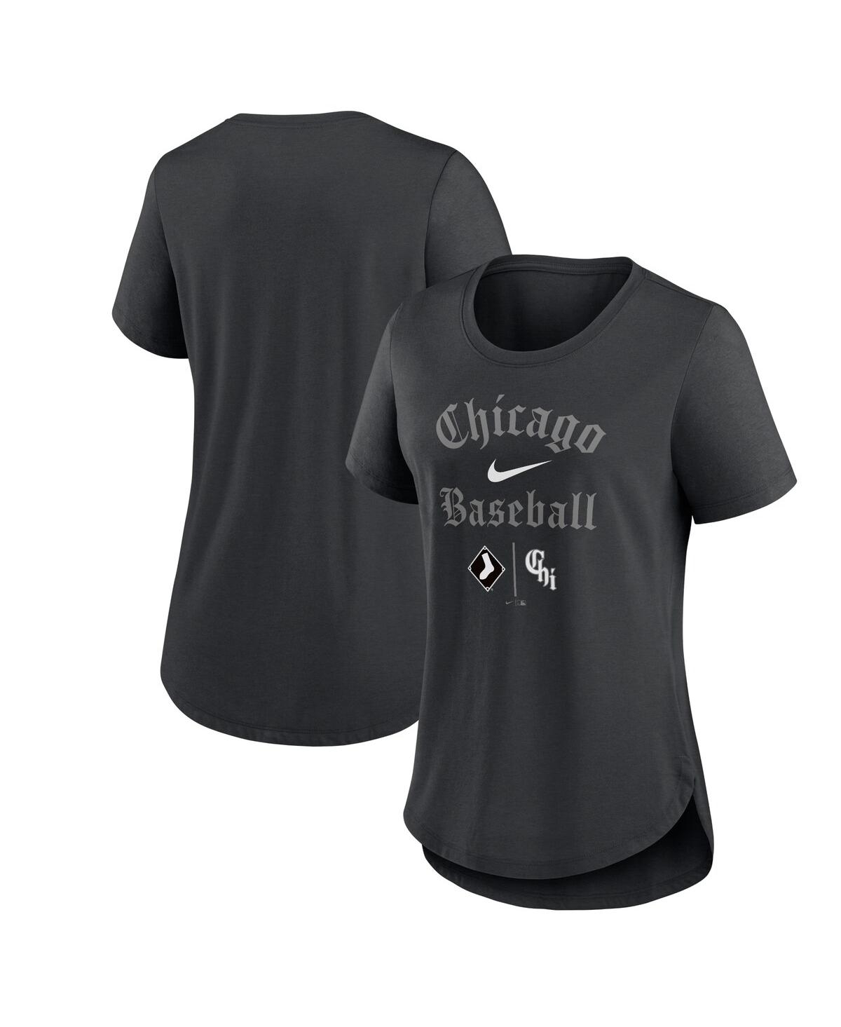 Shop Nike Women's  Black Chicago White Sox City Connect Tri-blend T-shirt