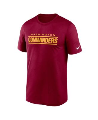 Men's Burgundy Washington Commanders Legend Wordmark Performance T-shirt