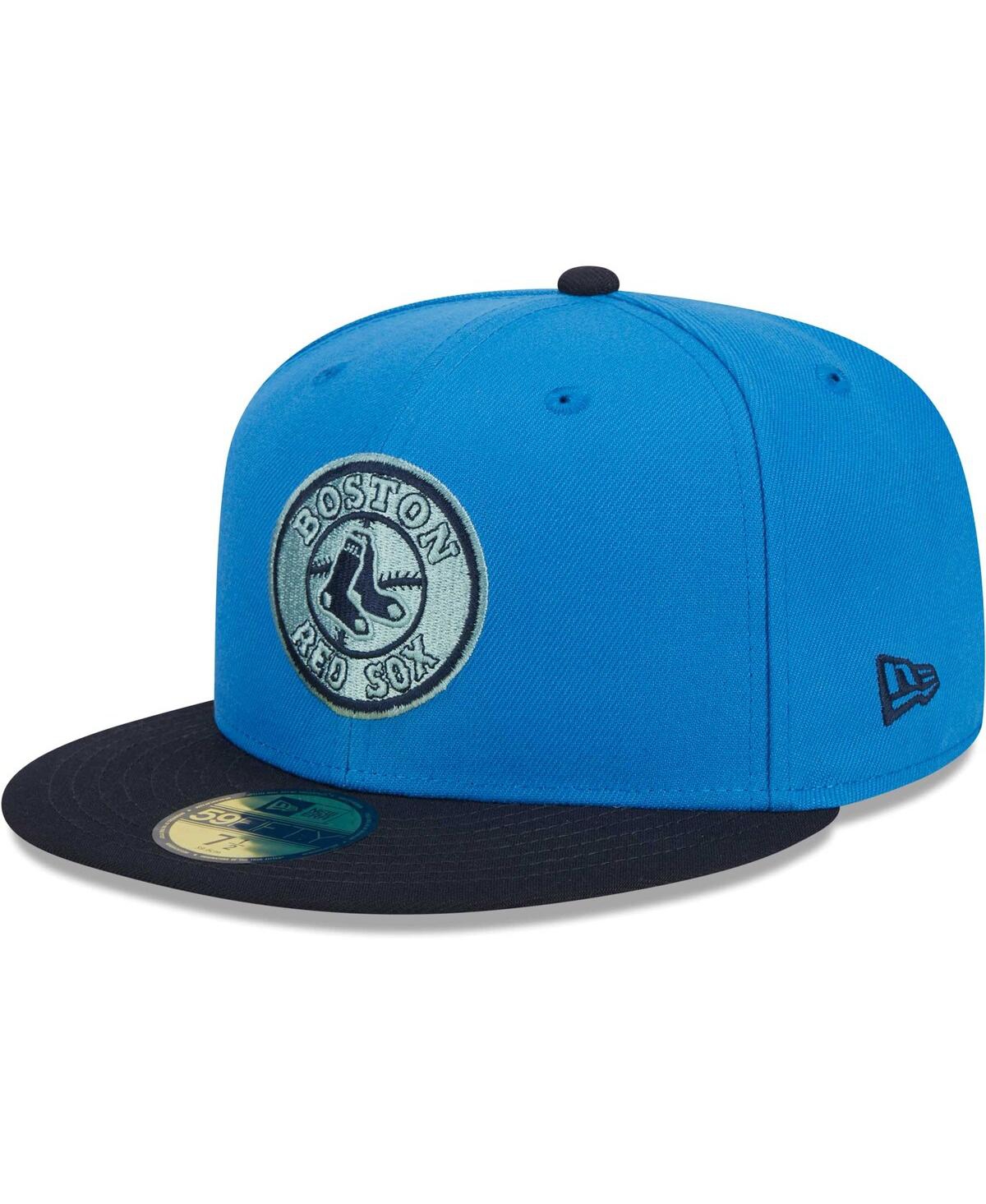 Shop New Era Men's  Royal Boston Red Sox 59fifty Fitted Hat