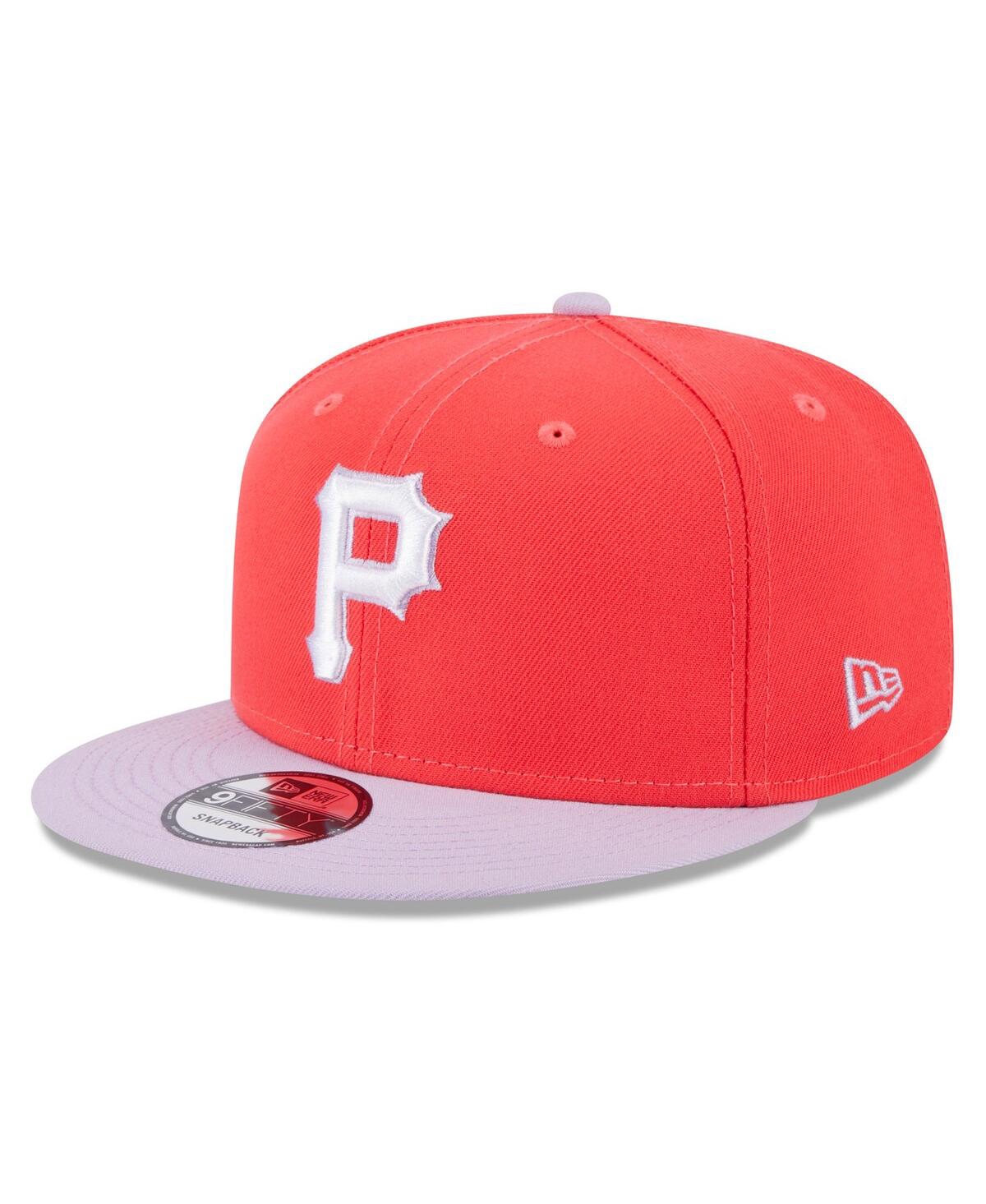 New Era Men's  Red, Purple Pittsburgh Pirates Spring Basic Two-tone 9fifty Snapback Hat In Red,purple