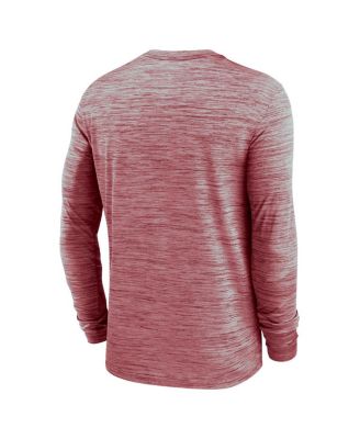 Men's Cardinal Arizona Cardinals Sideline Team Velocity Performance Long Sleeve T-shirt