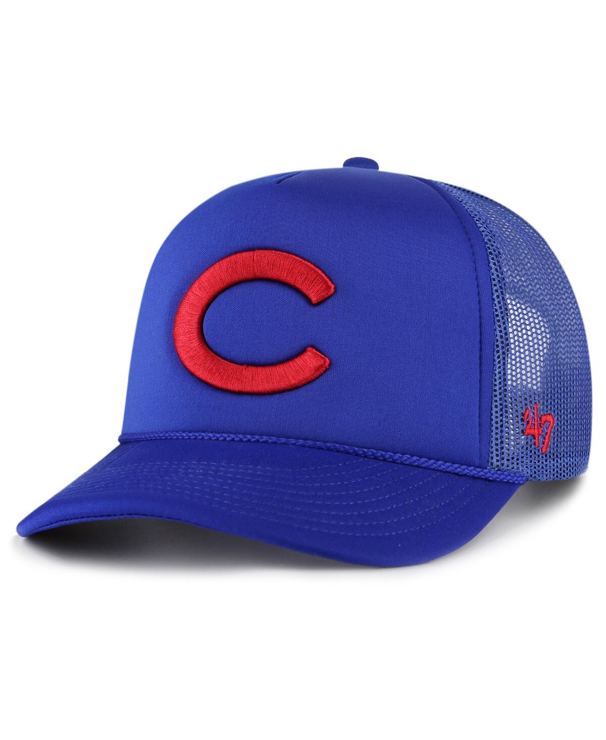 Men's '47 BrandChicago Cubs Foam Logo Trucker Snapback Hat - Royal