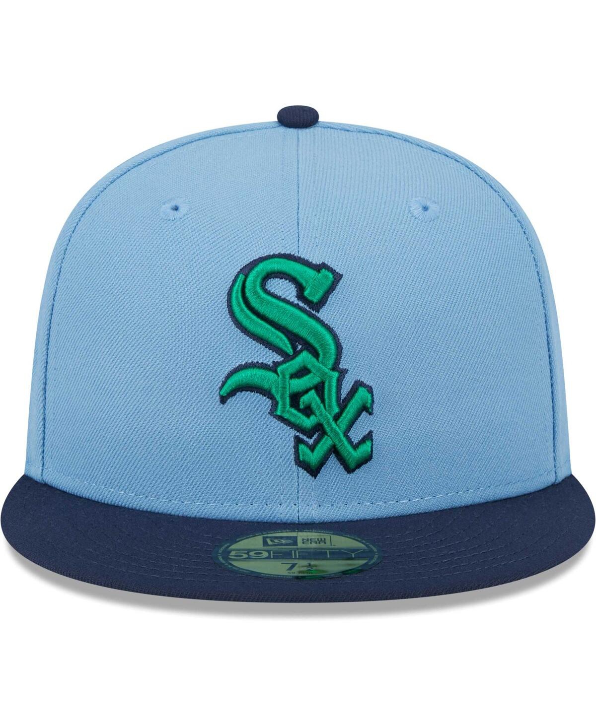 Men's New Era Navy Chicago White Sox Green Undervisor 59FIFTY Fitted Hat - Navy