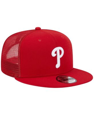 Men's Red Philadelphia Phillies Team Color Trucker 9FIFTY Snapback Hat