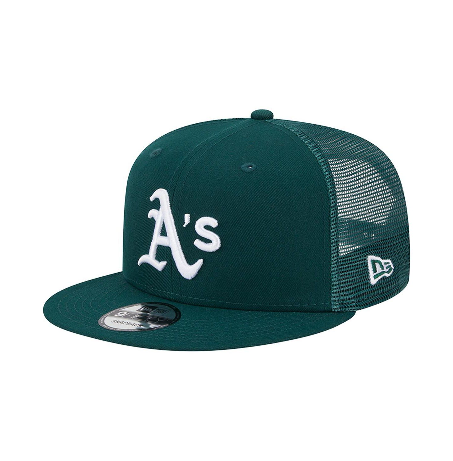 Мужская кепка New Era Green Oakland Athletics Team Color Trucker 9FIFTY Snapback Hat — фото 1