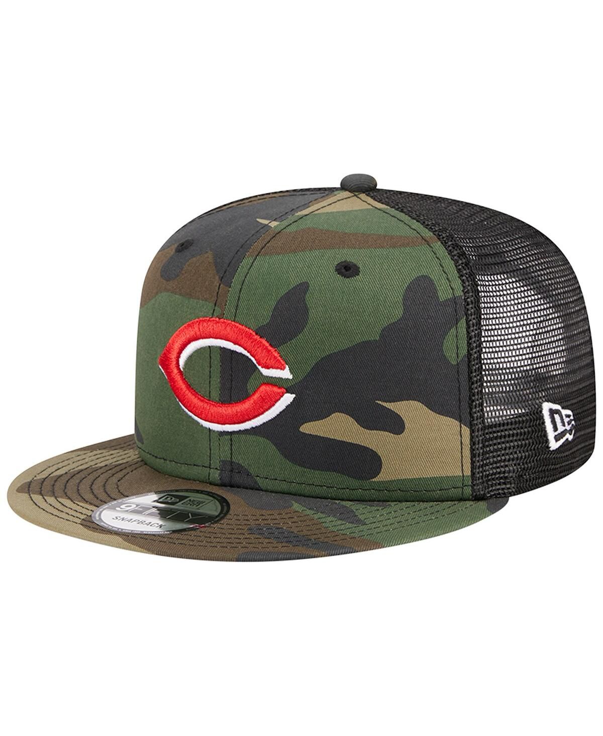 Мужская камуфляжная кепка Cincinnati Reds Woodland Camo Trucker 9FIFTY Snapback