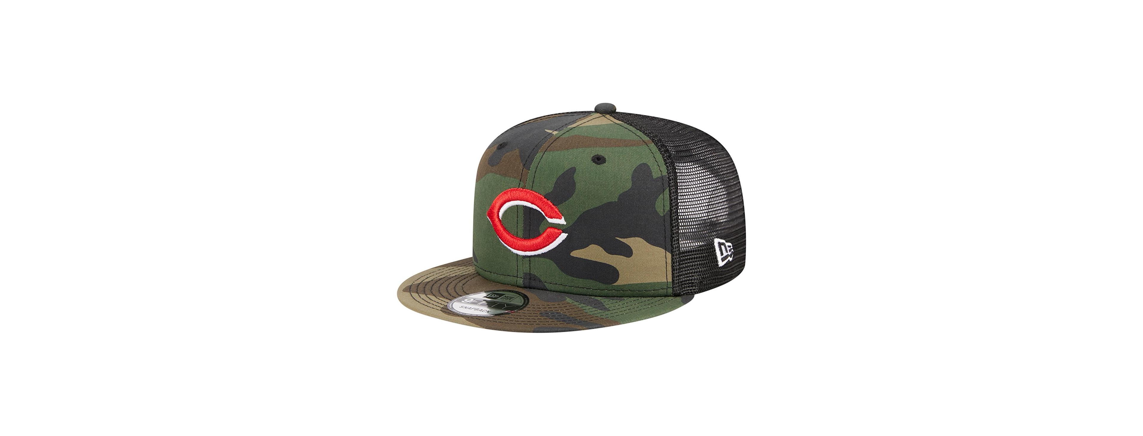 Men's New Era Camo Cincinnati Reds Woodland Camo Trucker 9FIFTY Snapback Hat