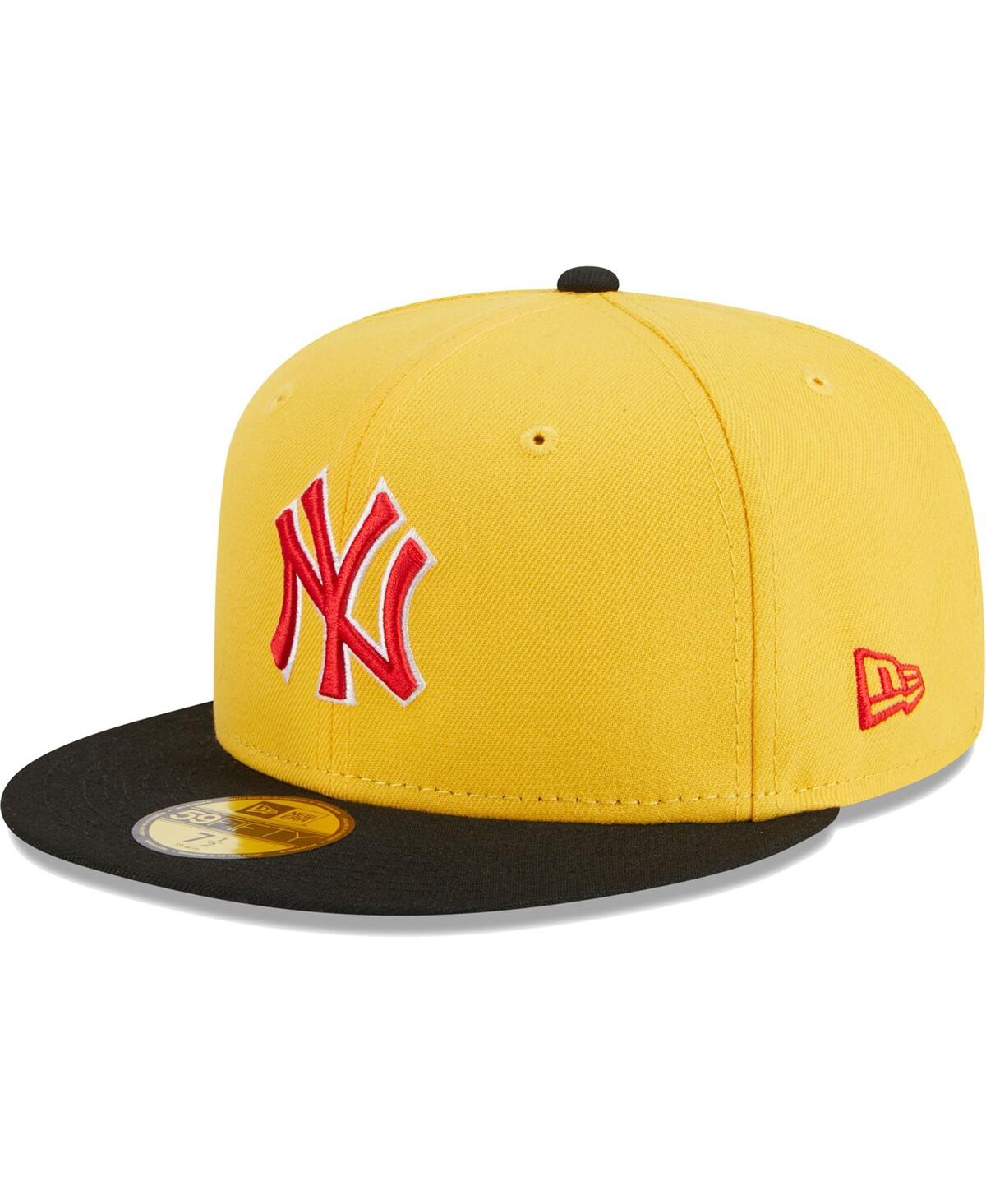 Men's New Era Black New York Yankees Grilled 59FIFTY Fitted Hat - Black