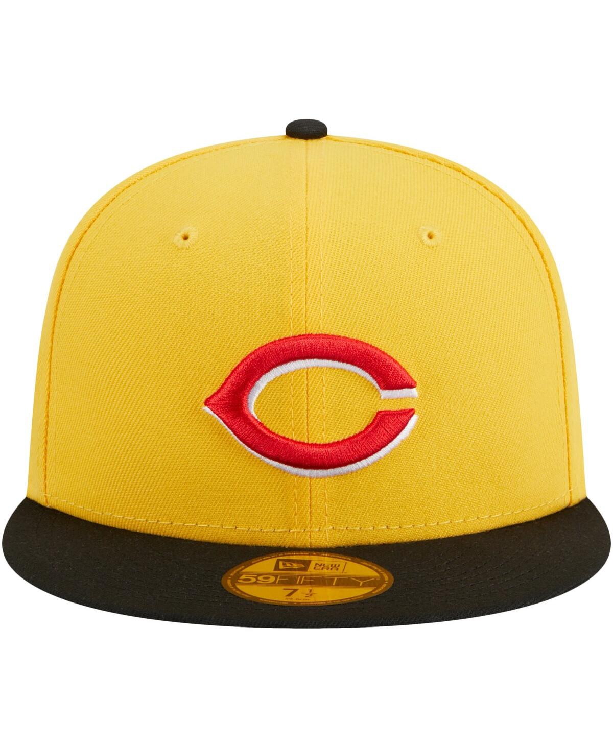 Men's New Era Black Cincinnati Reds Grilled 59FIFTY Fitted Hat - Black