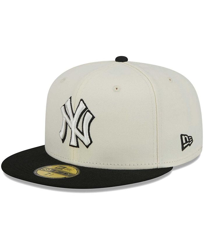 Men's New Era Stone/Black York Yankees Chrome 59FIFTY Fitted Hat