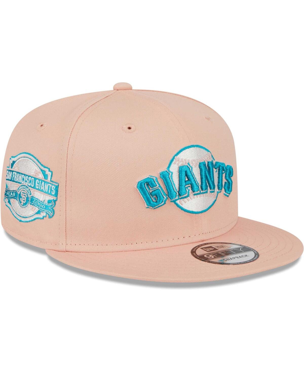 Shop New Era Men's  Pink San Francisco Giants Sky Aqua Undervisor 9fifty Snapback Hat