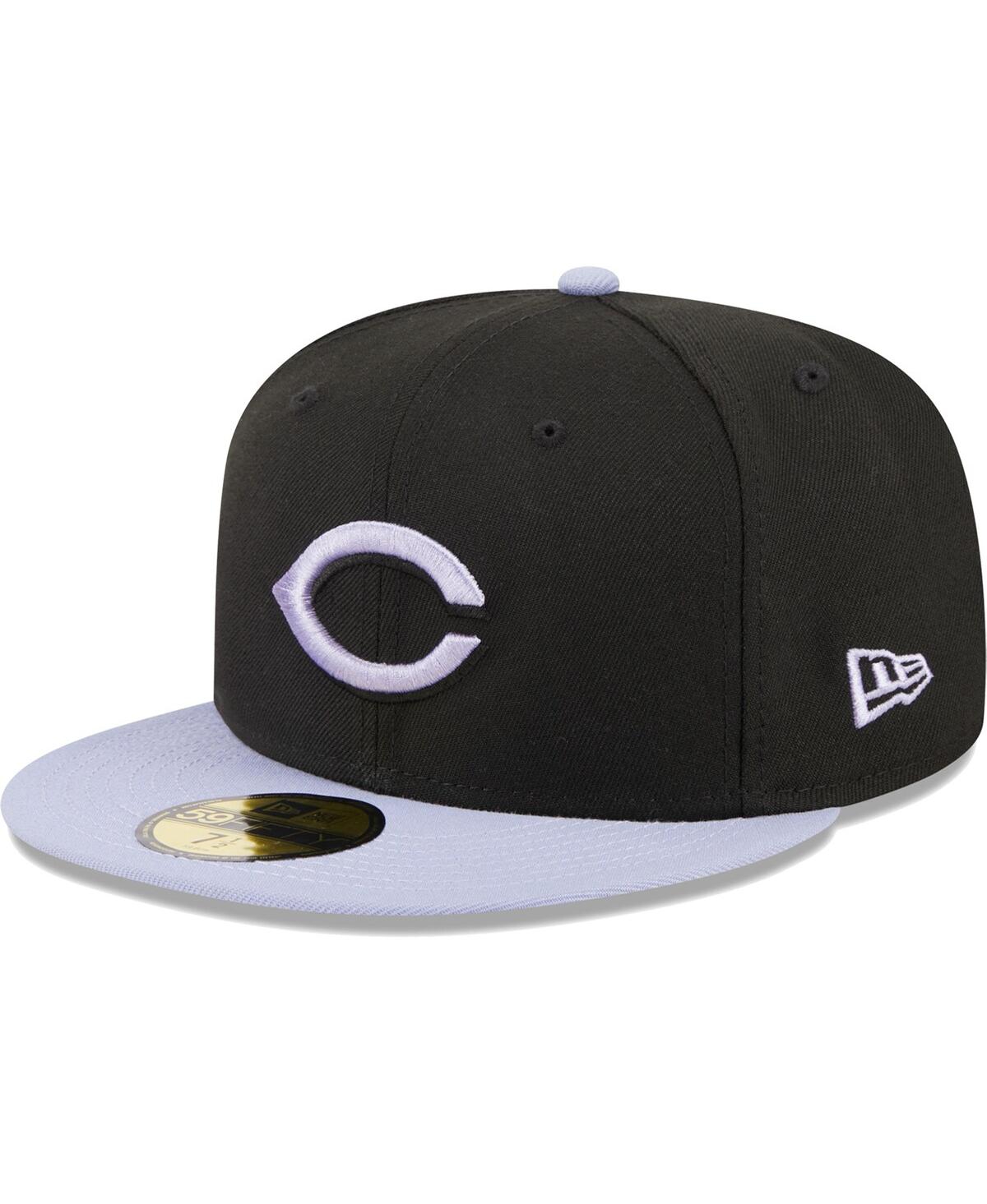 Men's New EraCincinnati Reds Side Patch 59FIFTY Fitted Hat - Black