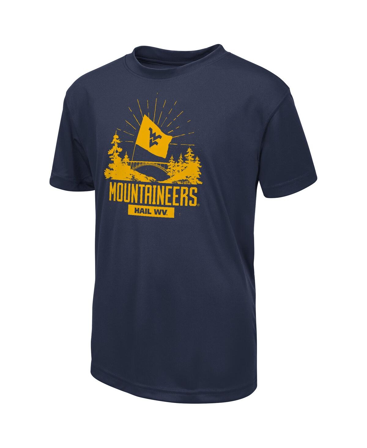 Colosseum Big Boys  Navy West Virginia Mountaineers Fan T-shirt In Navy