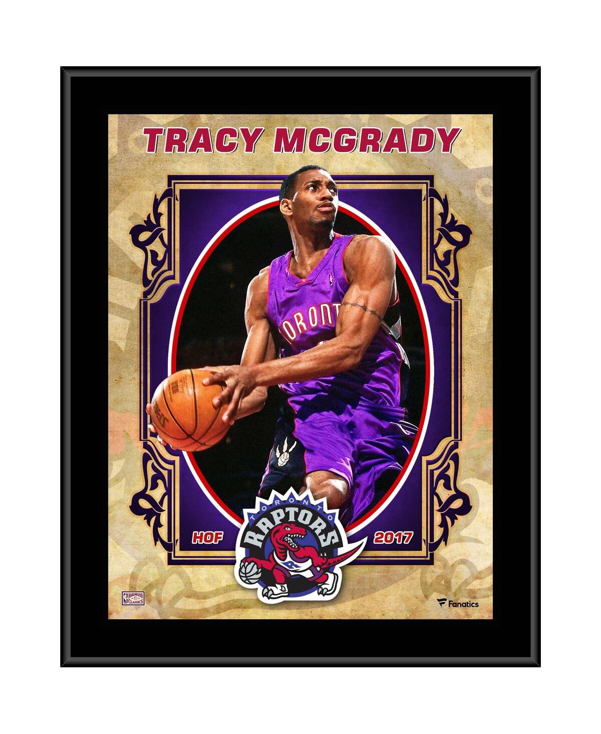 Fanatics Authentic Tracy Mcgrady Toronto Raptors 10.5'' X 13'' Sublimated Hardwood Classics Player Plaque In Multi