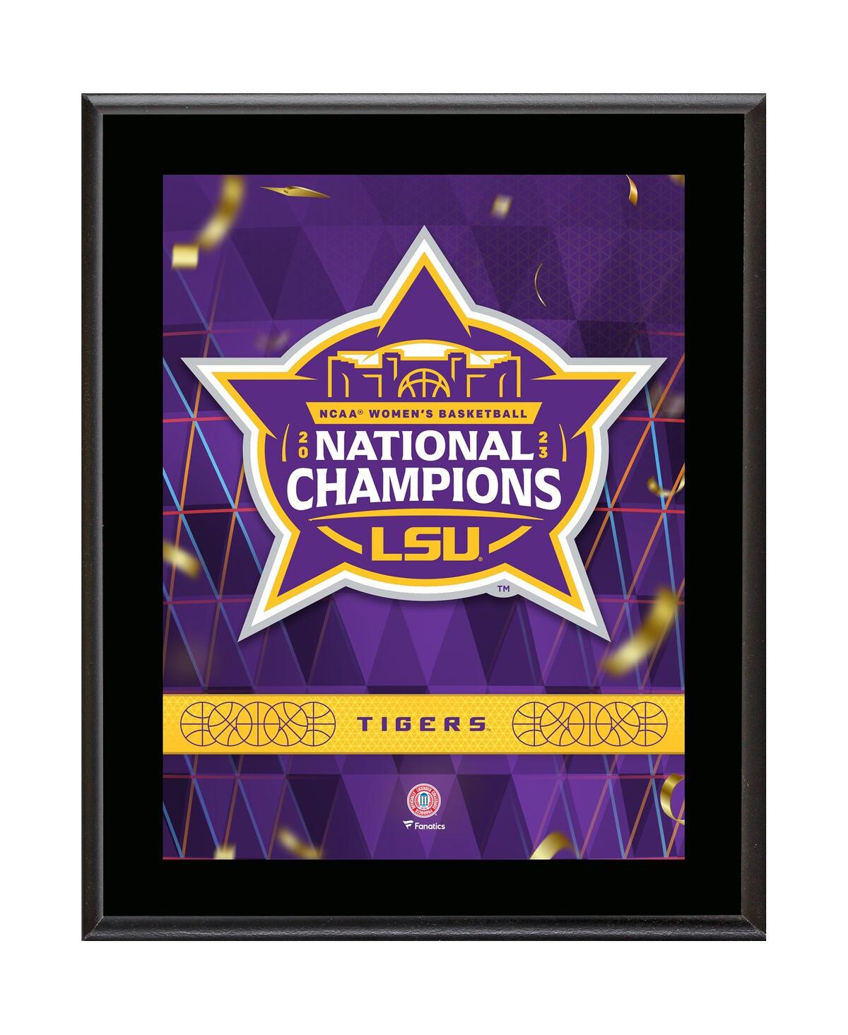 Fanatics Authentic Lsu Tigers 2023 Ncaa Women's Basketball National Champions 10.5" X 13" Sublimated Plaque In Black,purple