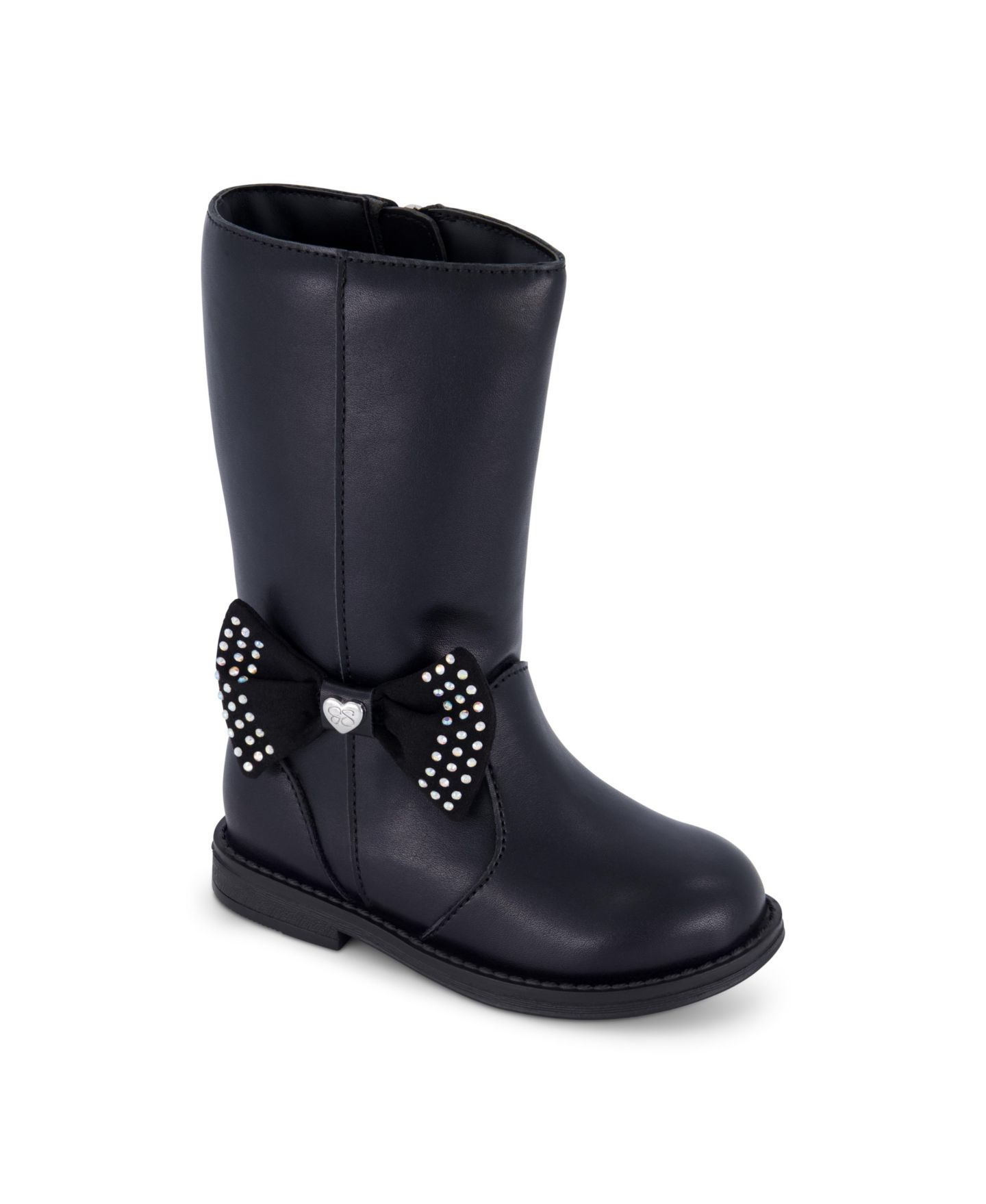 Ботинки Jessica Simpson Evie Bow Tall Boots для девочек-малышей, цвет: Чёрный — фото 1