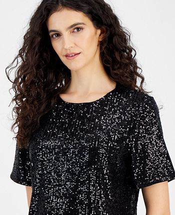 bebe Sport Women's Sequin Boxy T-shirt (67% Off) -- Comparable Value $39 -  Macy's