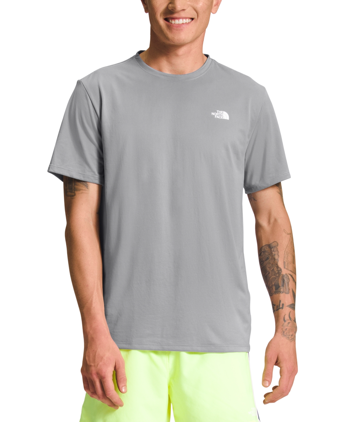 The North Face Men's Elevation Short Sleeve Tee In Meld Grey