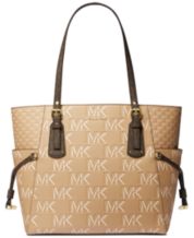 Michael kors kenly large ns tote satchel graphic logo brown mk army green  multi