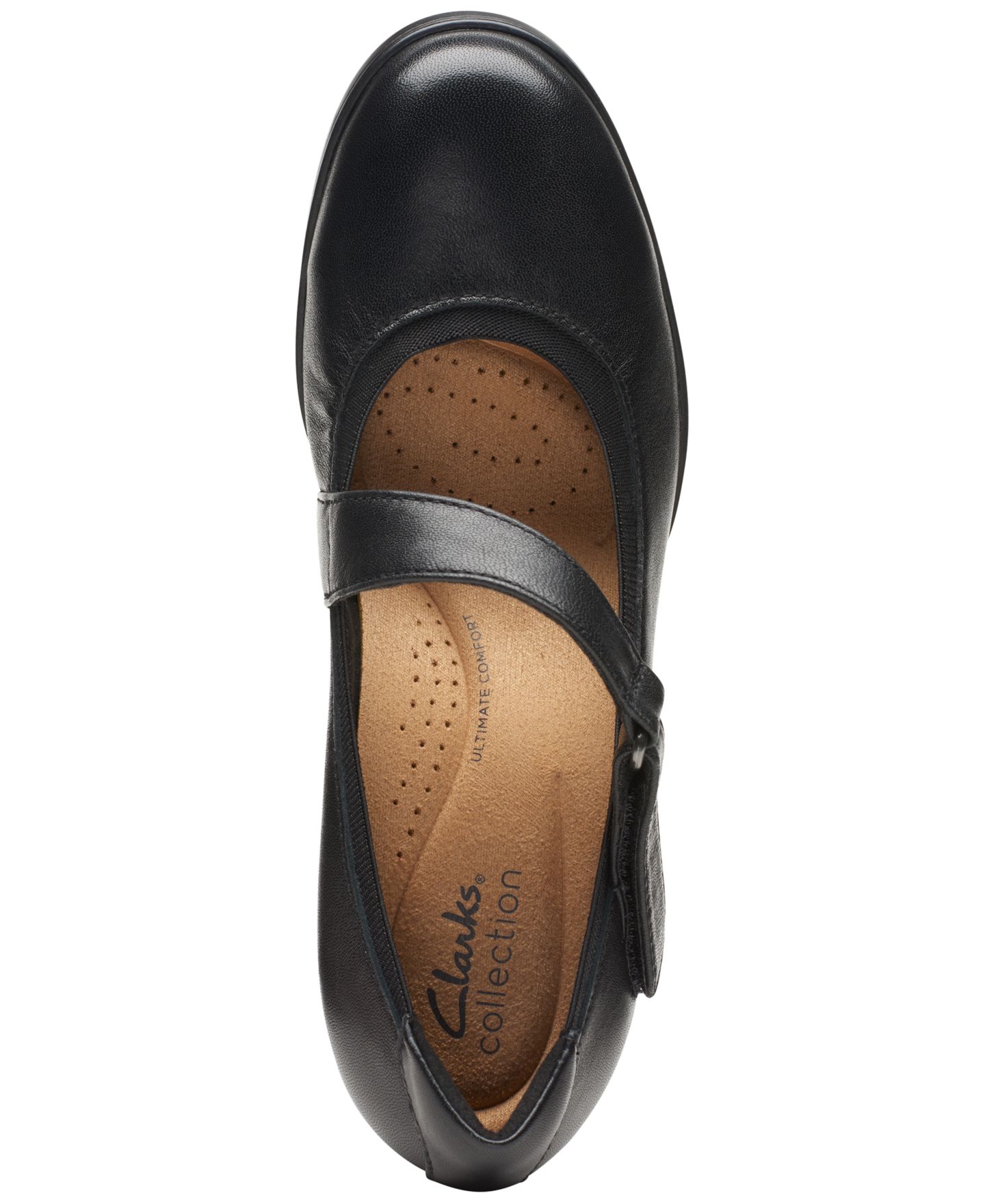 Женские туфли Clarks Emily Mabel Asymmetric Mary Jane, цвет: Чёрный кожаный — фото 5