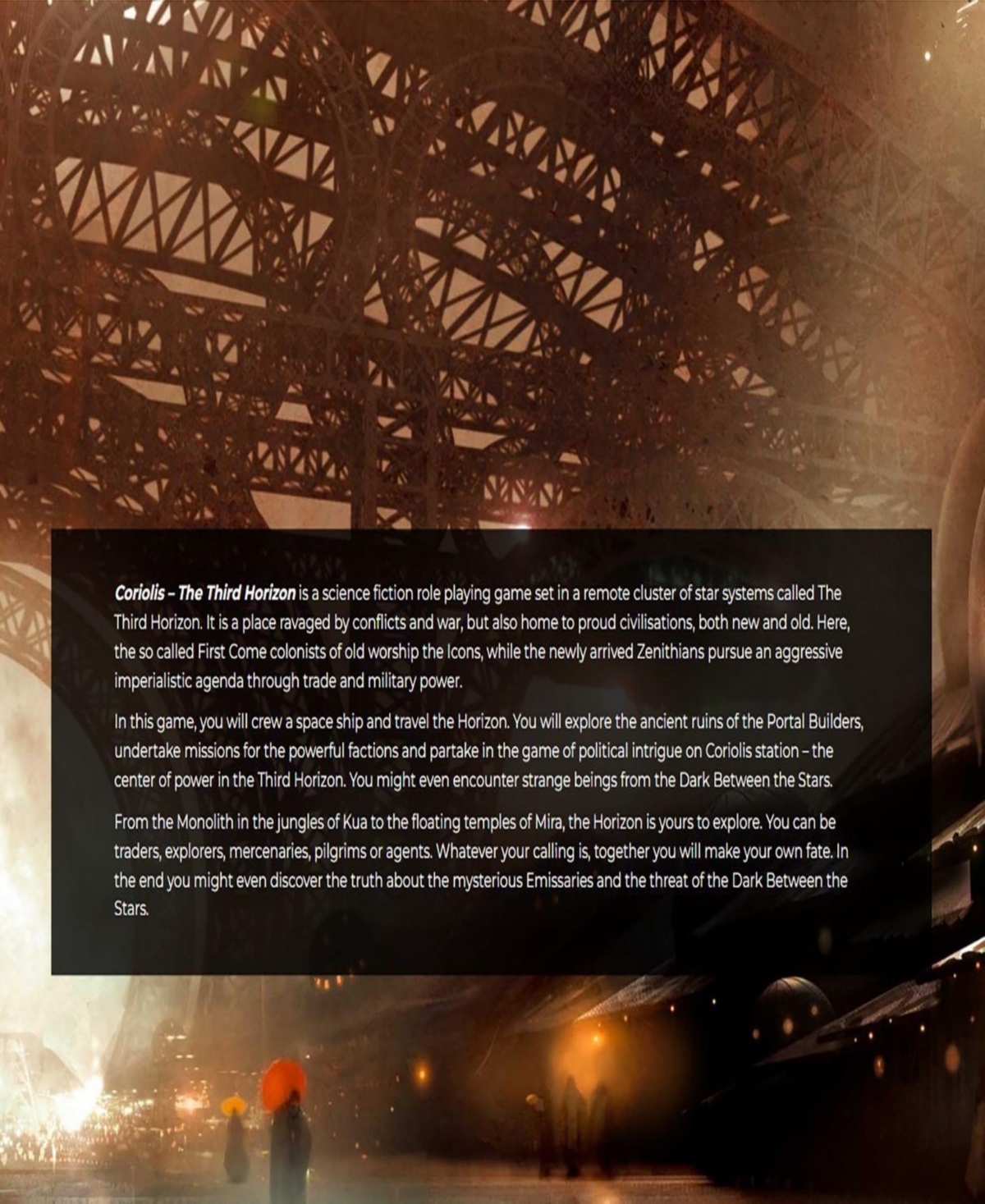 Free League Publishing Coriolis Wake of The Icons Rpg Book