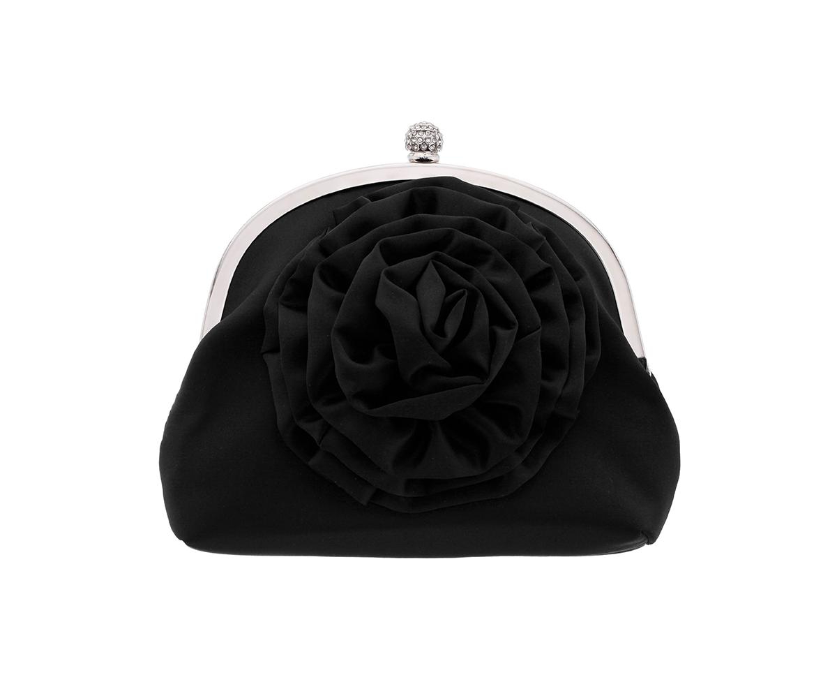 Nina Flower Embellished Frame Crossbody Clutch