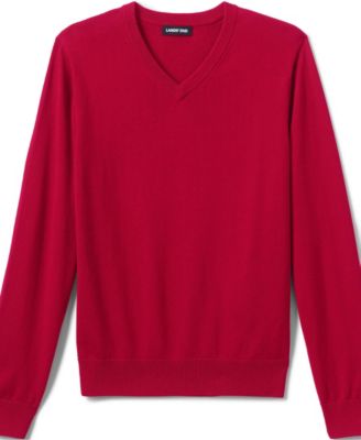 Men's Cotton Modal Fine Gauge V-neck Sweater