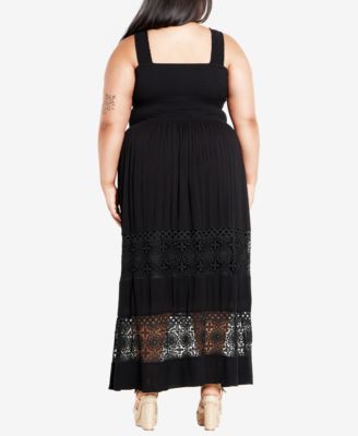 Plus Size By The Beach Crochet Maxi Dress
