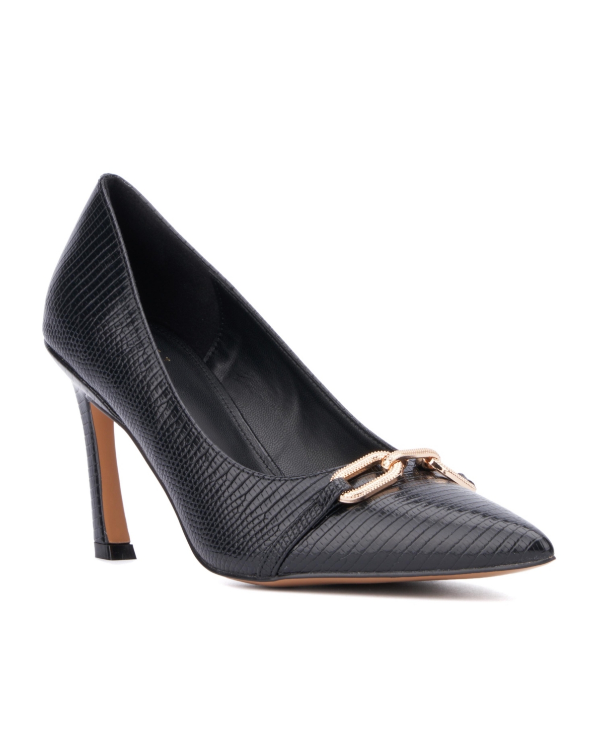 Women's Katerina- Lizard Embossed Pump Heels - Red lizard