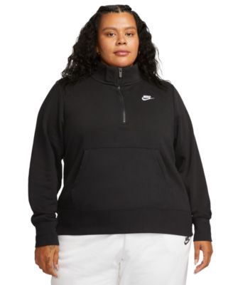 Nike - Plus Size Active Sportswear Club 1/2-Zip Fleece Sweatshirt