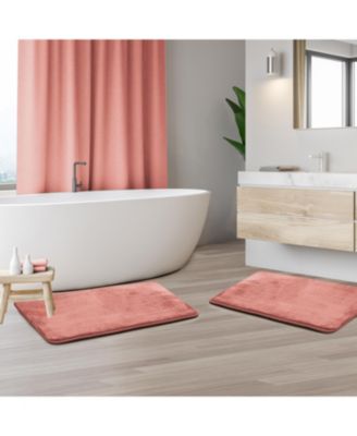 Non-Slip, Ultra Soft Plush, Memory Foam Bath Rug - Small 17"x24" - 2 Pack