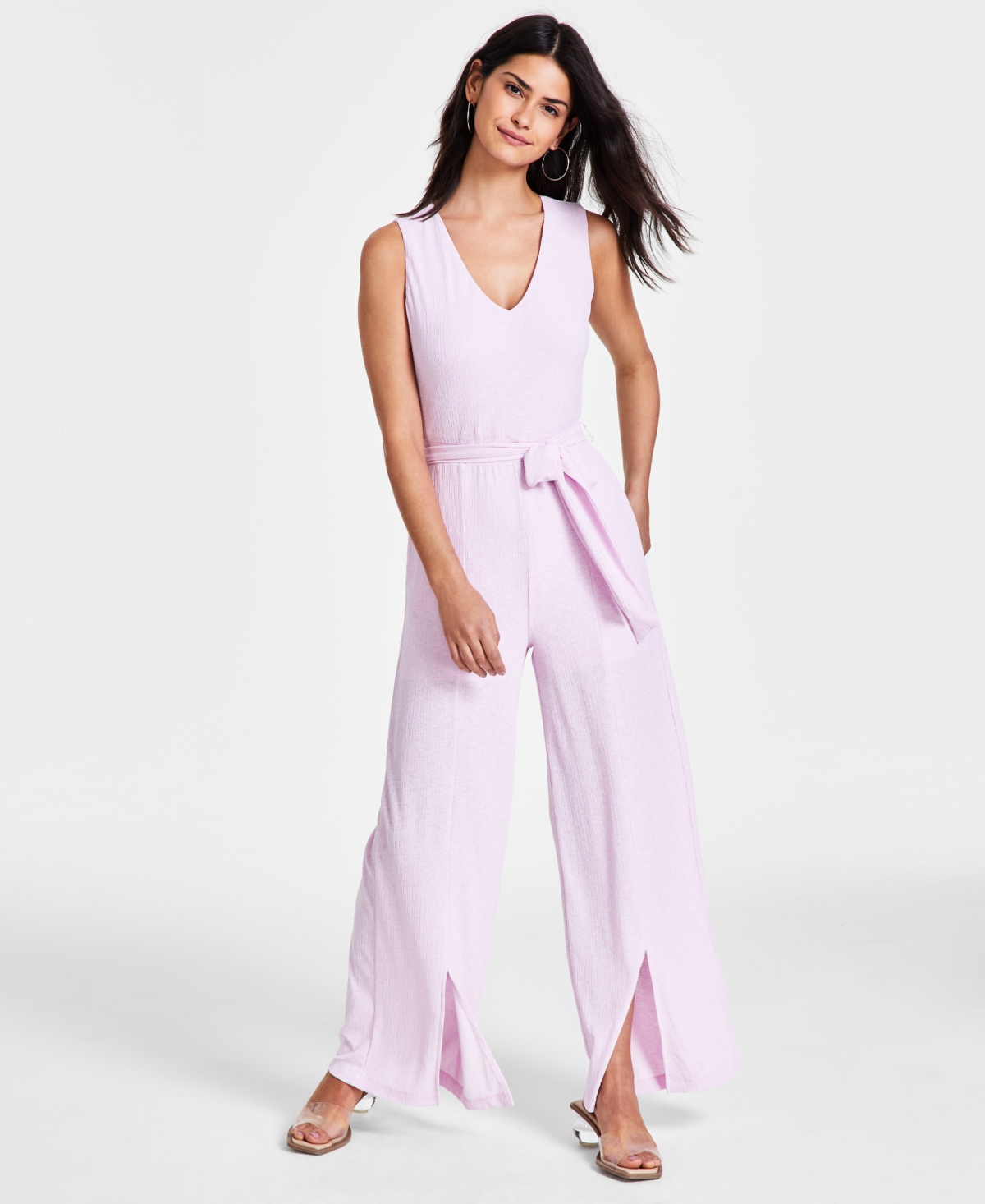 Macy's pink jumpsuit store