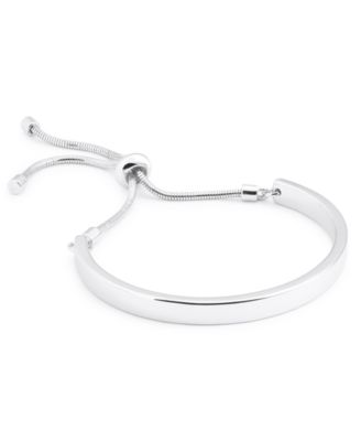 On 34th - Silver-Tone Slider Bangle Bracelet, Created for Macy's