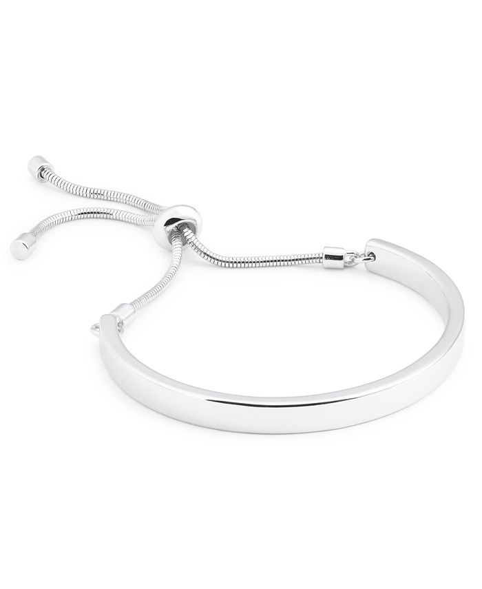 On 34th Silver-Tone Slider Bangle Bracelet, Created for Macy's - Macy's