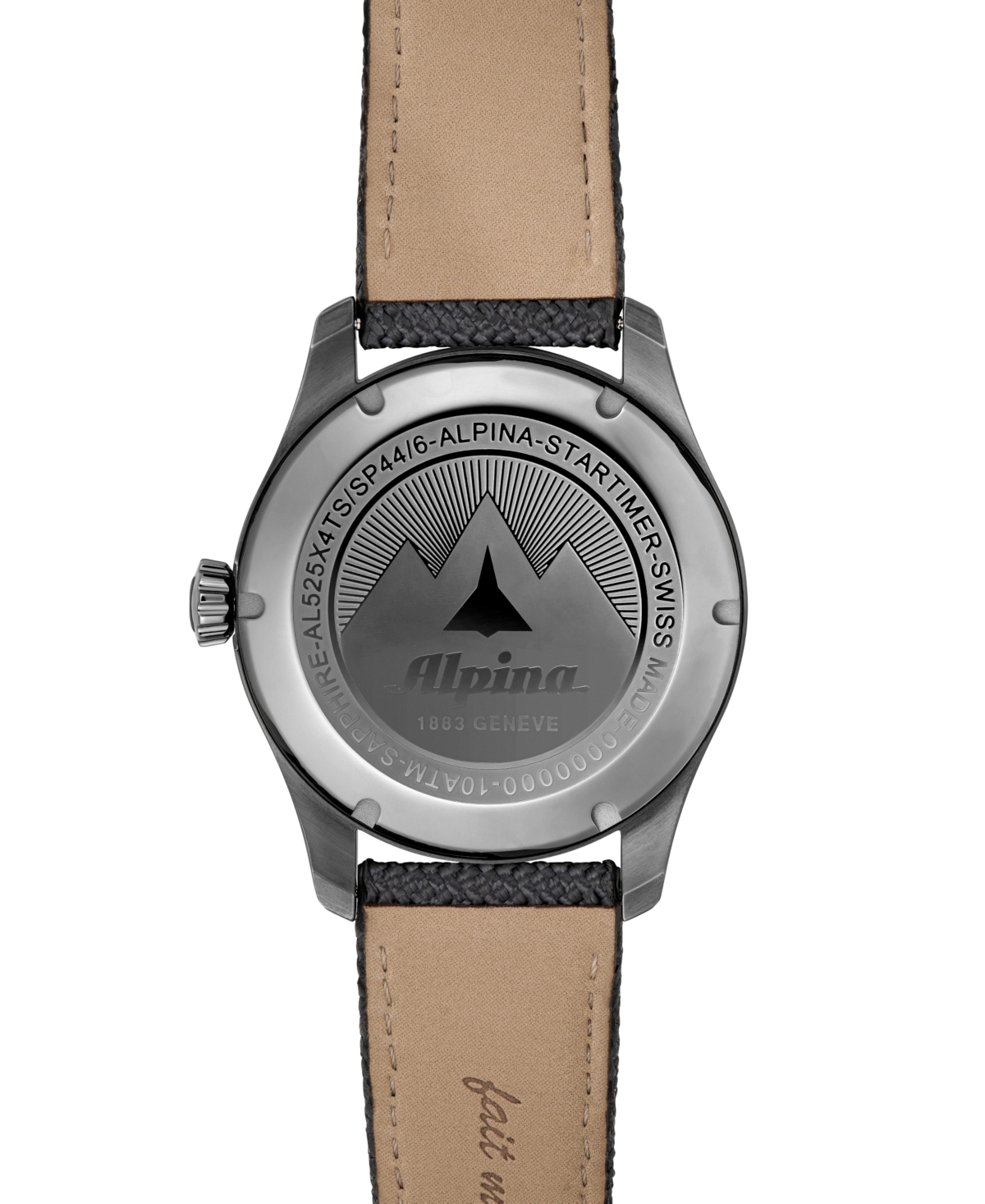 Shop Alpina Men's Swiss Automatic Startimer Pilot Gray Rubber Strap Watch 41mm