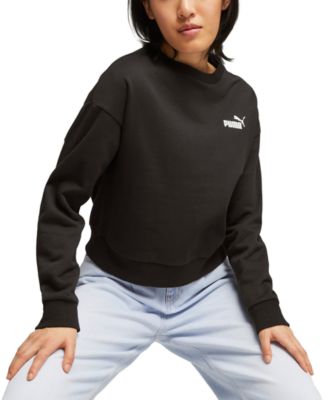 Puma Women's Active Essential Relaxed-Fit Logo Crewneck Sweatshirt - Macy's