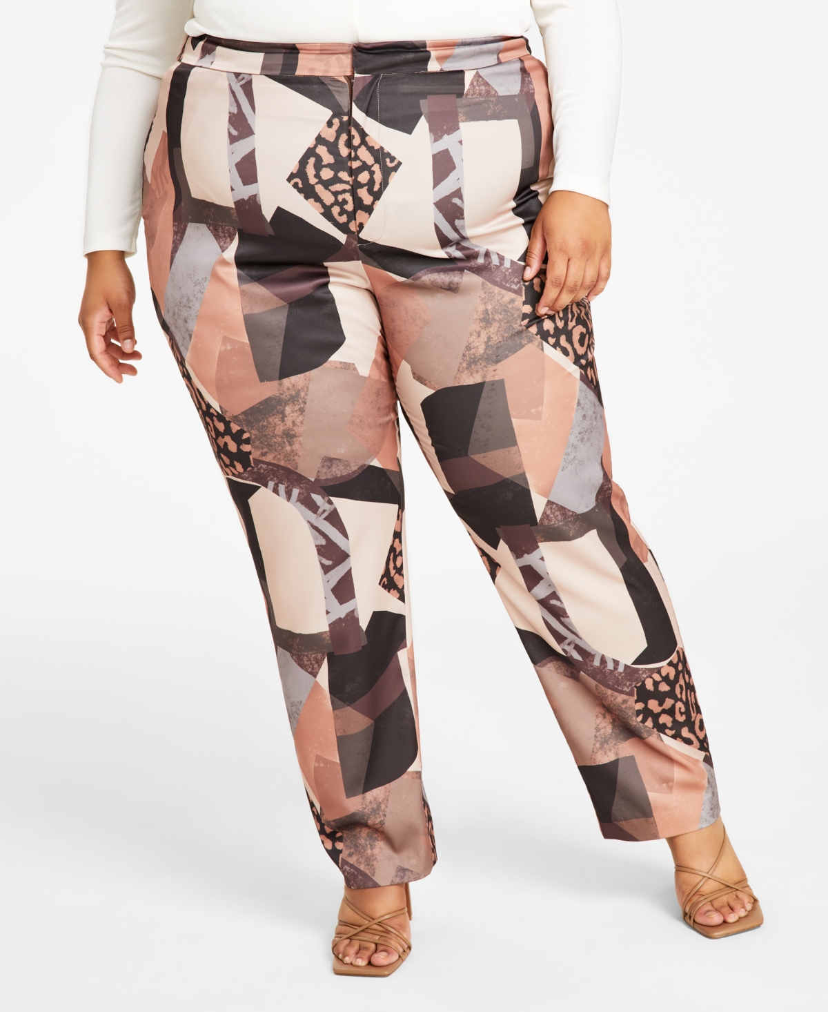 Nina Parker Plus Size Camo-Print Leggings, Created for Macy's - Macy's