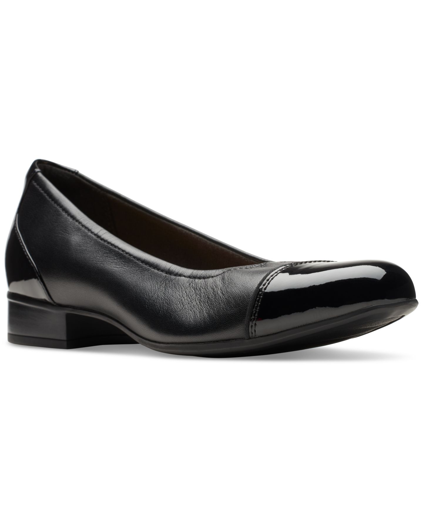 Женские балетки Clarks Juliet Step без застёжки с мысом, цвет: Чёрный — фото 1