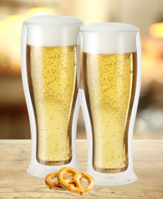 2 Piece Double Wall Beer Glass Set