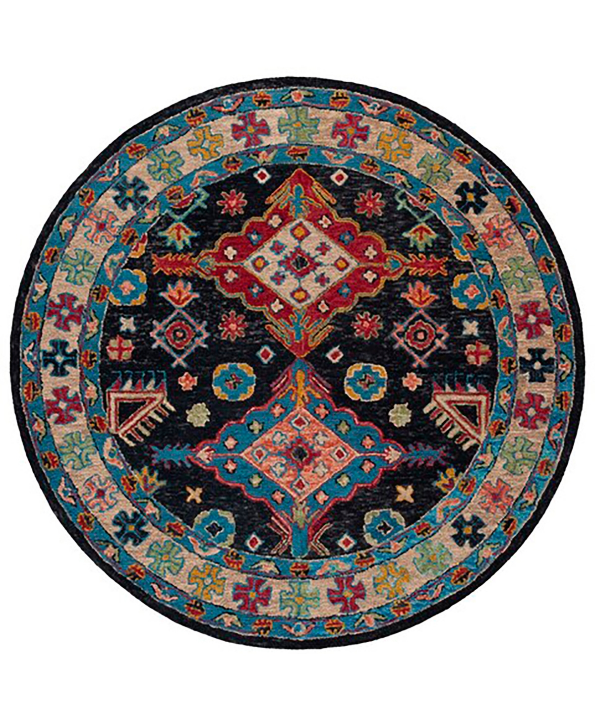 Safavieh Aurora APN521 7' x 7' Round Area Rug - Charcoal